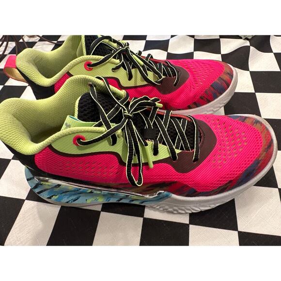 Under armour our game our voice basketball shoe men’s 12 neon pink athletic - Picture 2 of 6